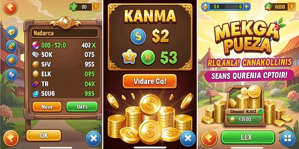 Tampilan awal yang menampilkan menu utama dengan pilihan level.