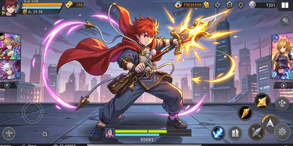 Tampilan utama game yang menarik dan mudah dinavigasi.